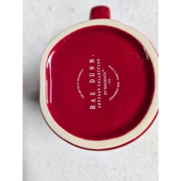 Rae Dunn Artisan JOY Mug By Magenta Red Ceramic Coffee Cup - Picture 5 of 8